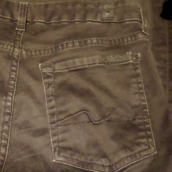 Distressed / faded black jeans by 7 for all mankind. Discounted designer denim - Picture 1 of 4